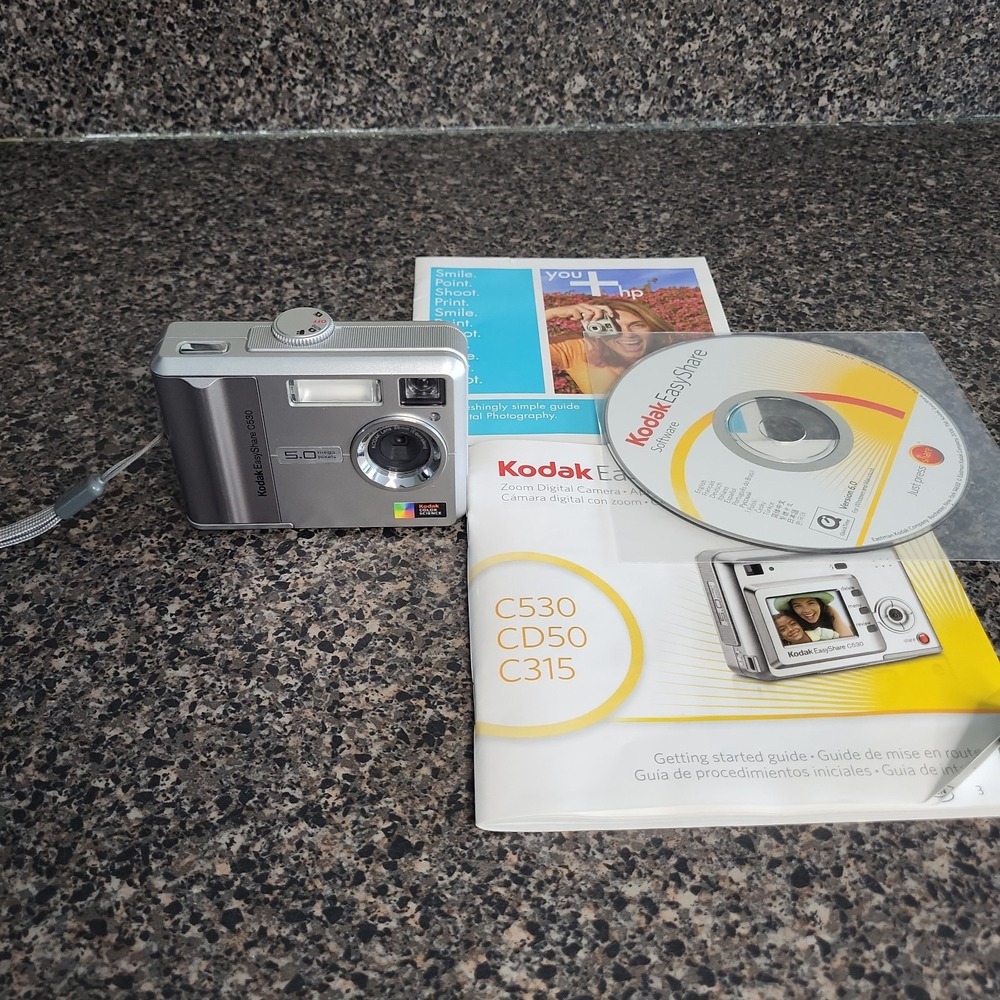 Kodak EasyShare C530 5MP Digital Camera Tested Works w/ SD Card Manual CD Y2K